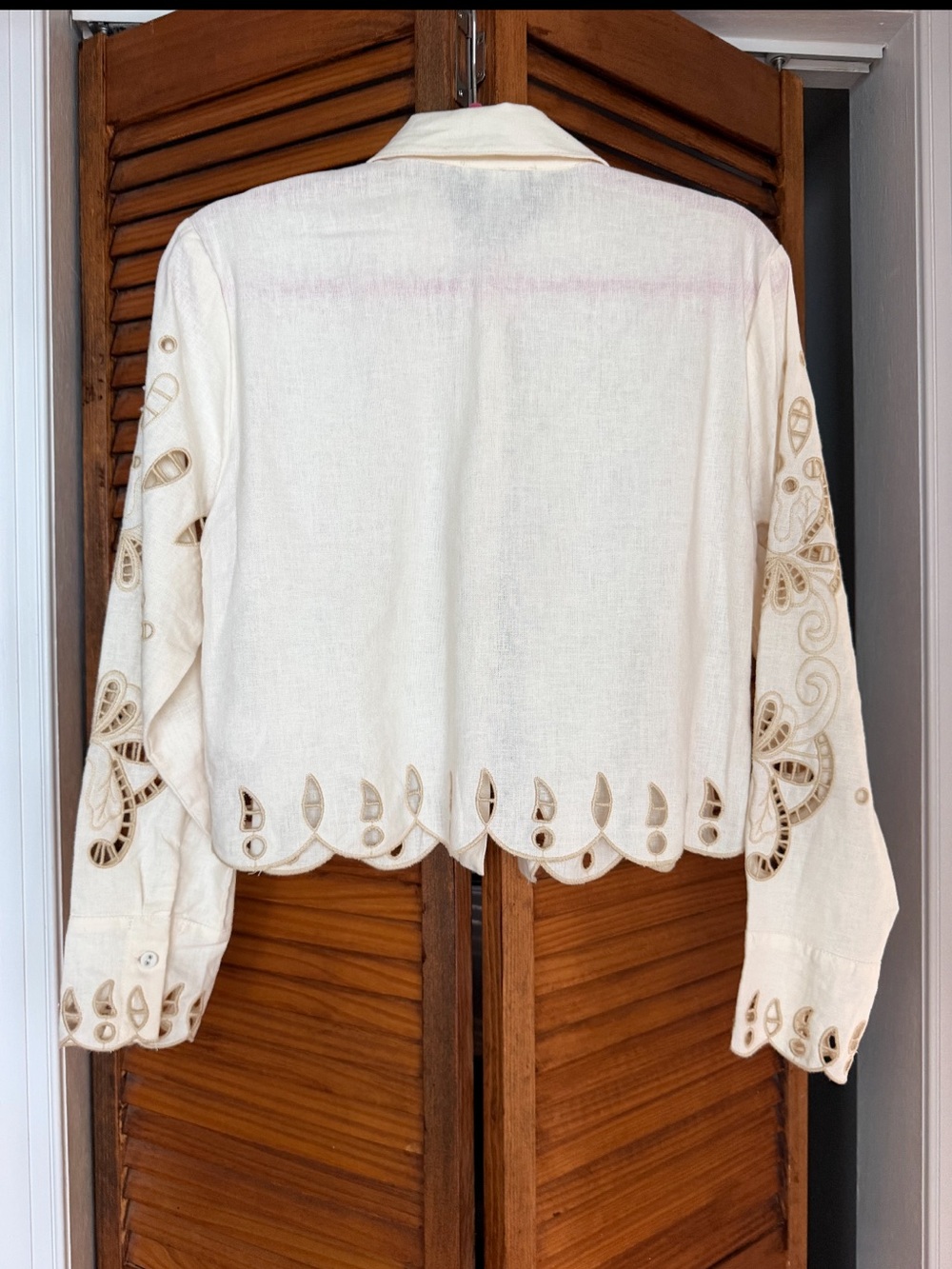 Christian Lacroix White Crochet Lace Blouse